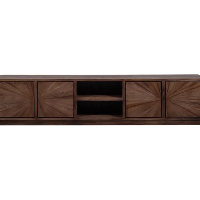 Woood Sun tv meubel met open vak recycled teak bruin