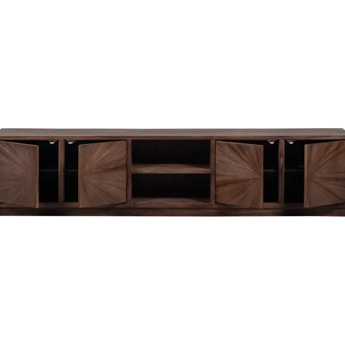 Woood Sun tv meubel met open vak recycled teak bruin