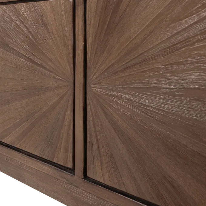 Woood Sun tv meubel met open vak recycled teak bruin