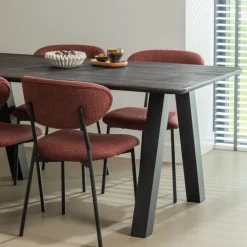 Woood Tablo eettafel afgerond vingerlas 160x90cm mystic brown [fsc]