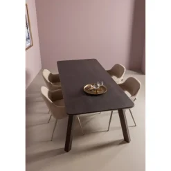Woood Tablo eettafel afgerond vingerlas 200x90cm mystic brown [fsc]