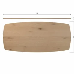 Woood Tablo eettafel deens ovaal dl 220x100cm transparant [fsc]