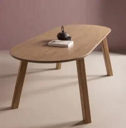 Woood Tablo eettafel ovaal vingerlas 220x90cm pebble grey [fsc]