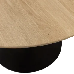 Woood Tablo eettafel rond vingerlas 120cm transparant [fsc]
