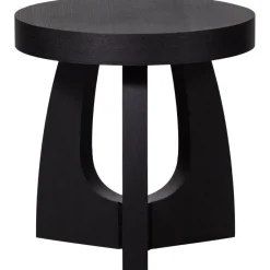 Woood Tala bijzettafel mdf fineer zwart ø45cm