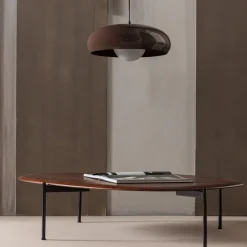 Woood Tivo Hanglamp Rond Metaal Hoogglans Bruin