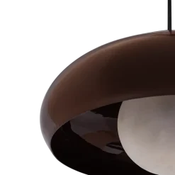 Woood Tivo Hanglamp Rond Metaal Hoogglans Bruin