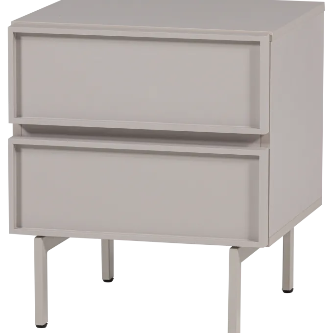 Woood Tours Ladekast/Nachtkastje 2 Lades Melamine/Mdf Zand