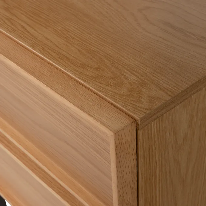 Woood Tours Ladekast/Nachtkastje 2 Lades Melamine/Mdf Naturel