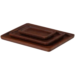 Woood Trayla Dienblad Mangohout Bruin - Set Van 3