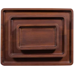Woood Trayla Dienblad Mangohout Bruin - Set Van 3