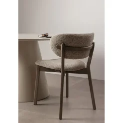 Woood Udar eetkamerstoel met houten frame donkerbruin