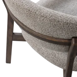Woood Udar fauteuil met houten frame donkerbruin