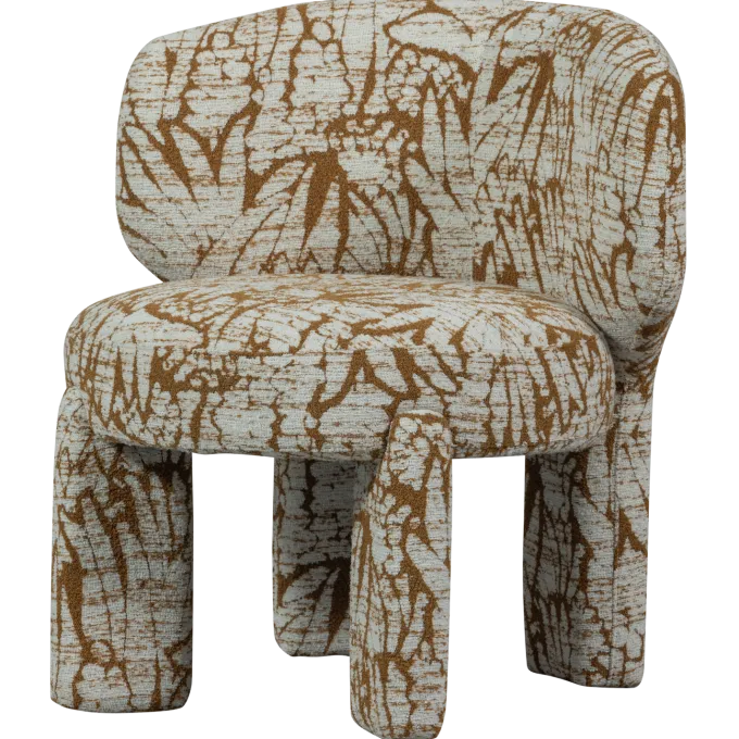 Woood Upke fauteuil met dessin naturel/bruin