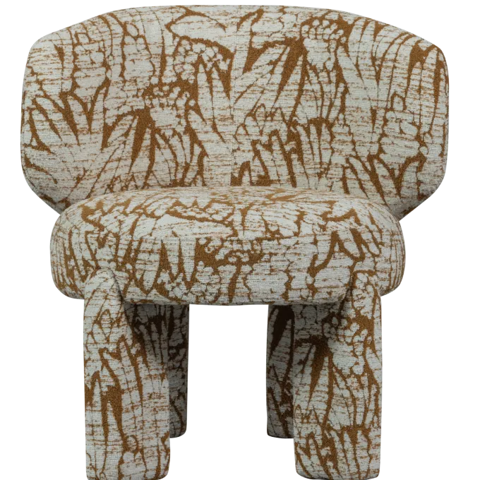 Woood Upke fauteuil met dessin naturel/bruin