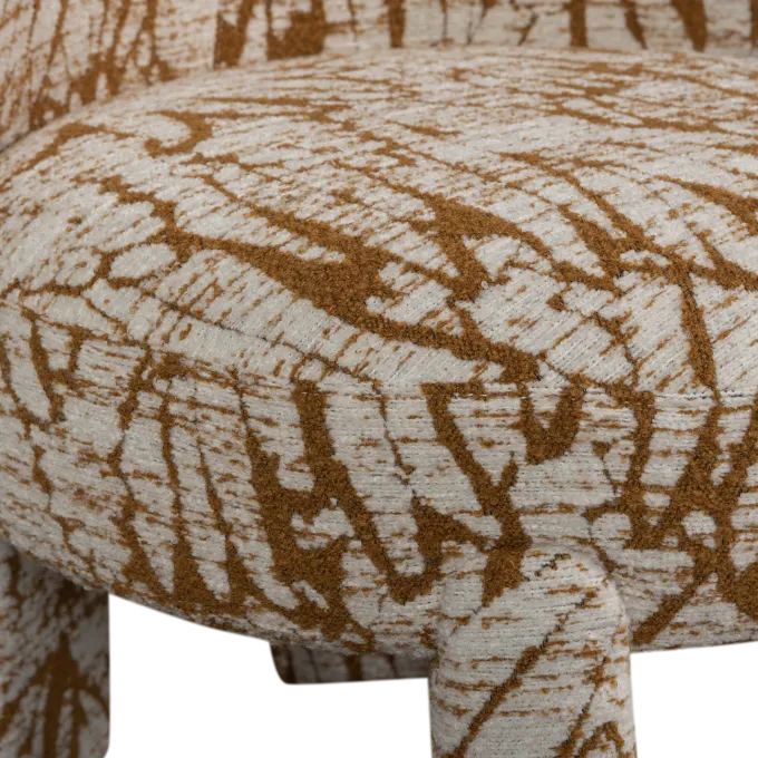 Woood Upke fauteuil met dessin naturel/bruin