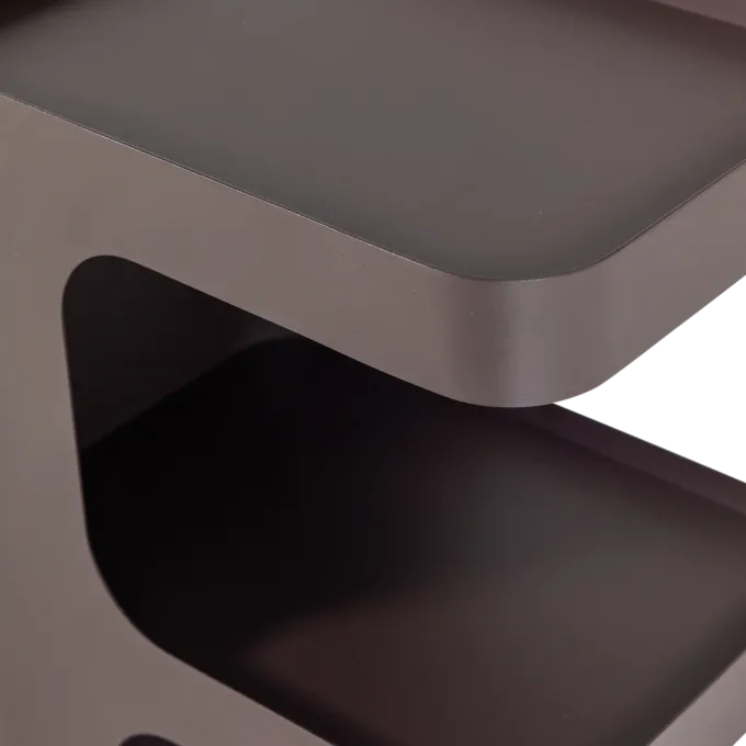 Woood Vire Bijzettafel Metaal Donkerbruin