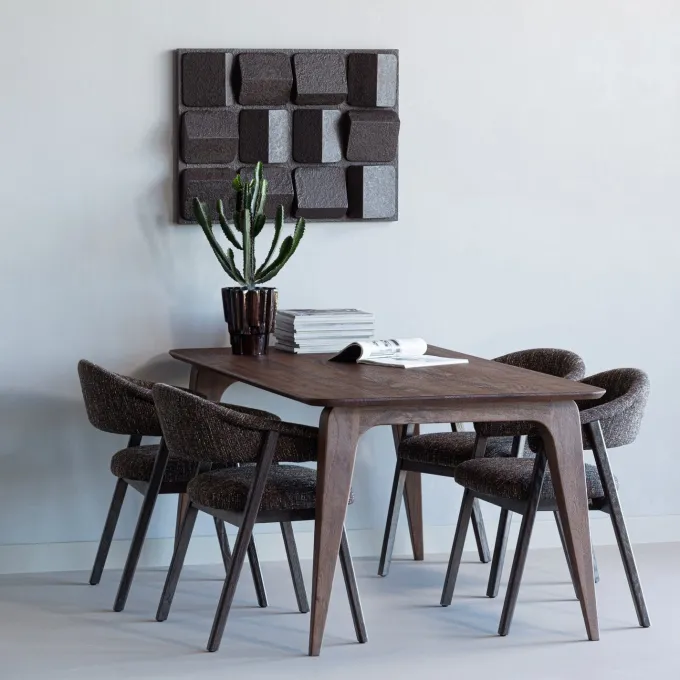 Woood Wanddeco Axis betonlook bruin