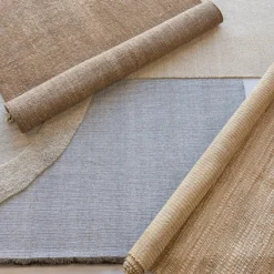 Woood Weavly Vloerkleed 170x240 Cm Wol Lichtbruin/Naturel