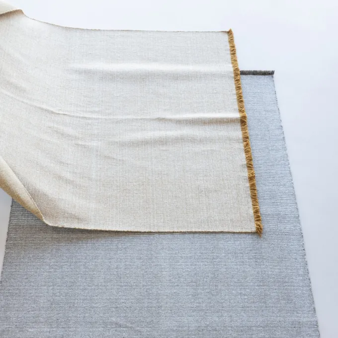 Woood Weavly Vloerkleed 170x240 Cm Wol Lichtbruin/Naturel