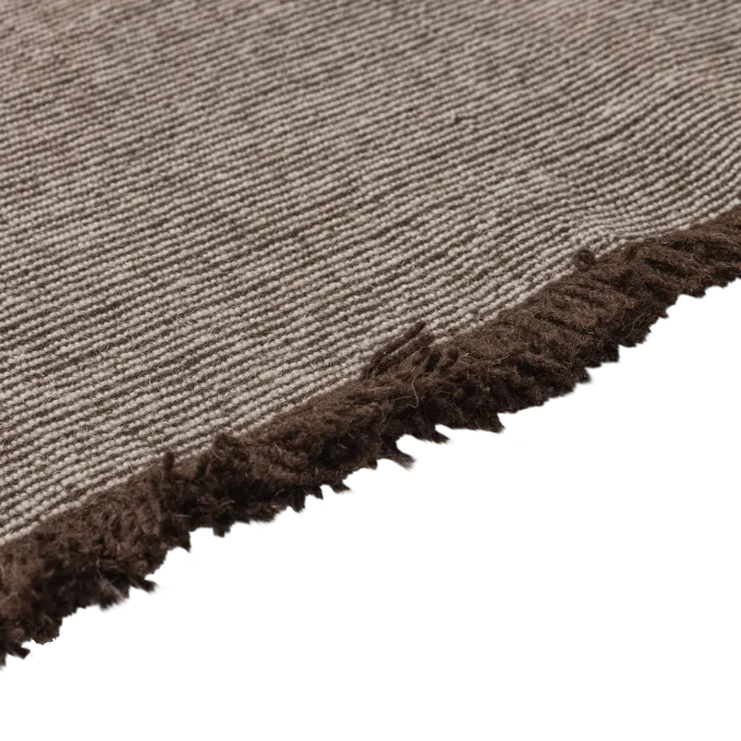 Woood Weavly Vloerkleed 170x240 Cm Wol Bruin/Naturel