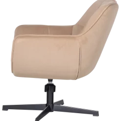 Woood Wibo Draaifauteuil Mat Velvet Zand [fsc]