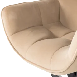 Woood Wibo Draaifauteuil Mat Velvet Zand [fsc]