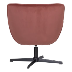 Woood Wibo Draaifauteuil Mat Velvet Bruinrood [fsc]
