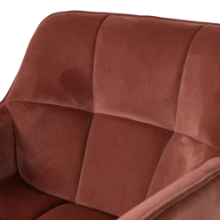 Woood Wibo Draaifauteuil Mat Velvet Bruinrood [fsc]