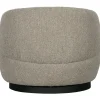 Woood Woolly draaifauteuil bouclé naturel gemeleerd