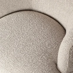 Woood Woolly draaifauteuil bouclé naturel gemeleerd