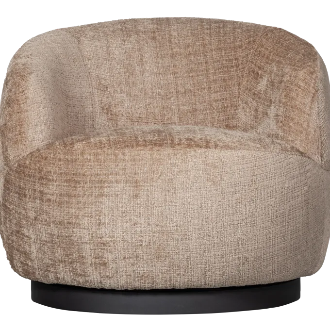Woood Woolly draaifauteuil chenille zand