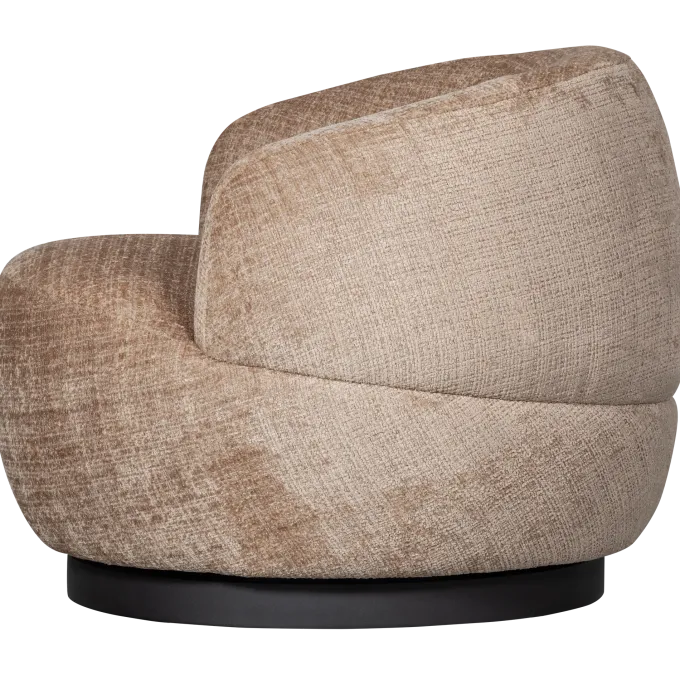 Woood Woolly draaifauteuil chenille zand