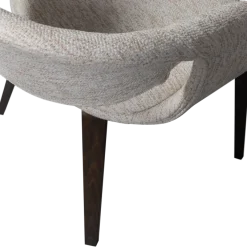 Woood Yossi eetkamerstoel naturel met houten poot donkerbruin