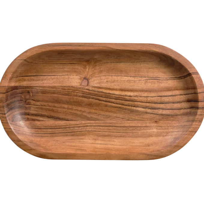 Woood YUKI serveerplank ovaal acacia hout naturel