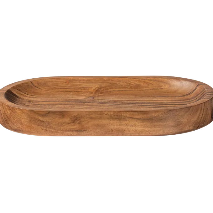 Woood YUKI serveerplank ovaal acacia hout naturel