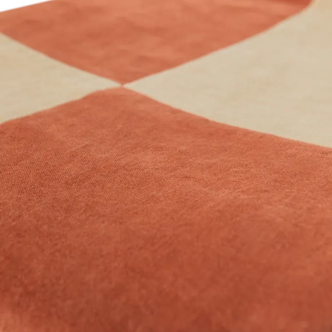 Woood Zena Plaid 130x170 Cm Velvet Roestbruin/Beige