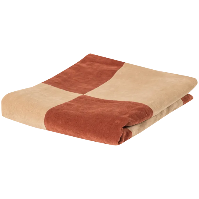 Woood Zena Plaid 130x170 Cm Velvet Roestbruin/Beige