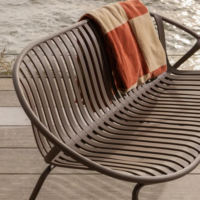 Woood Zena Plaid 130x170 Cm Velvet Roestbruin/Beige